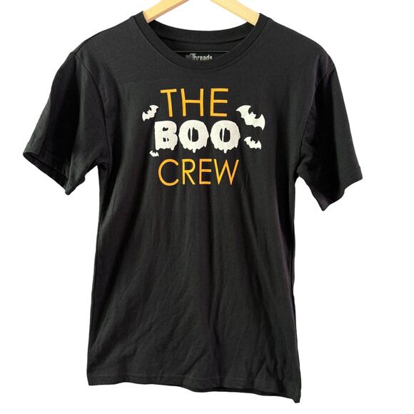 Boo Crew Men's‎ Black Halloween Bats Short Sleeve Graphic Tee Shirt Size Small - Picture 1 of 5